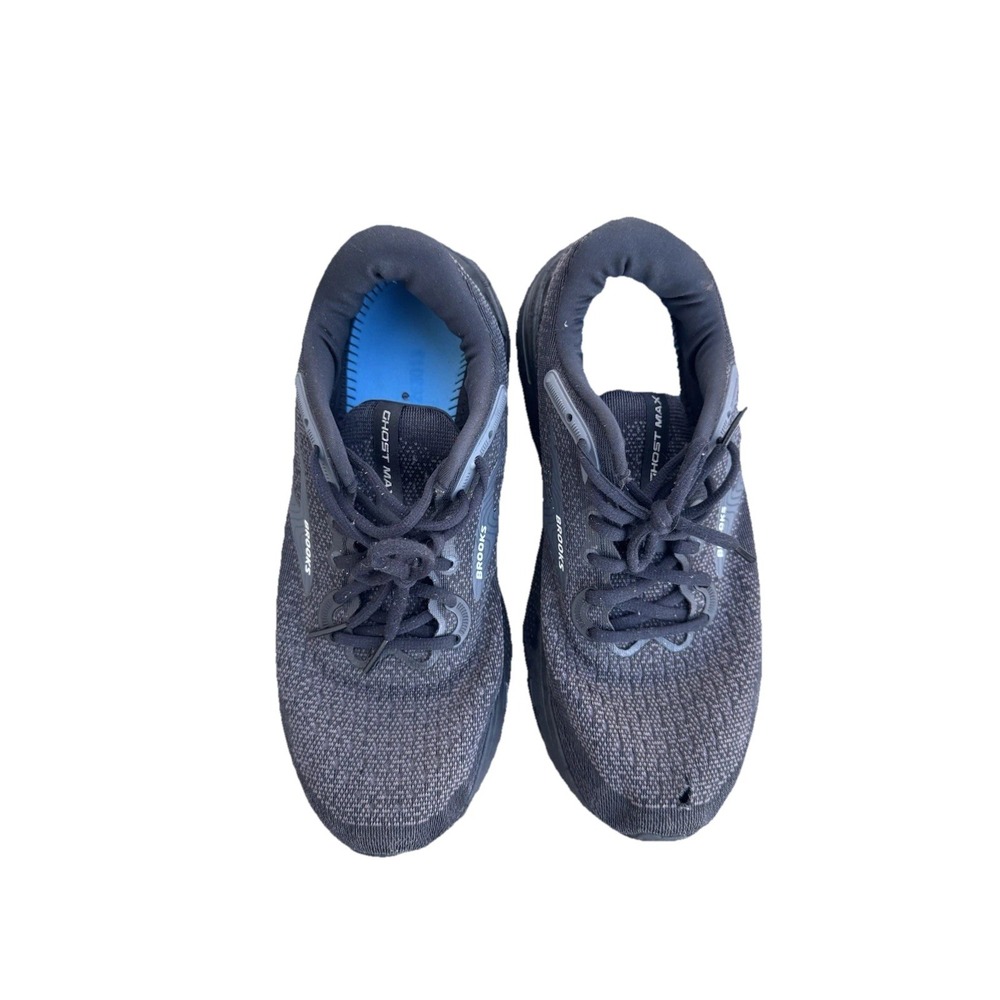 Brooks Ghost Max Men 9 Shoes Running 1104061D020 Black Gray Sneaker Gym Athletic - Picture 2 of 11